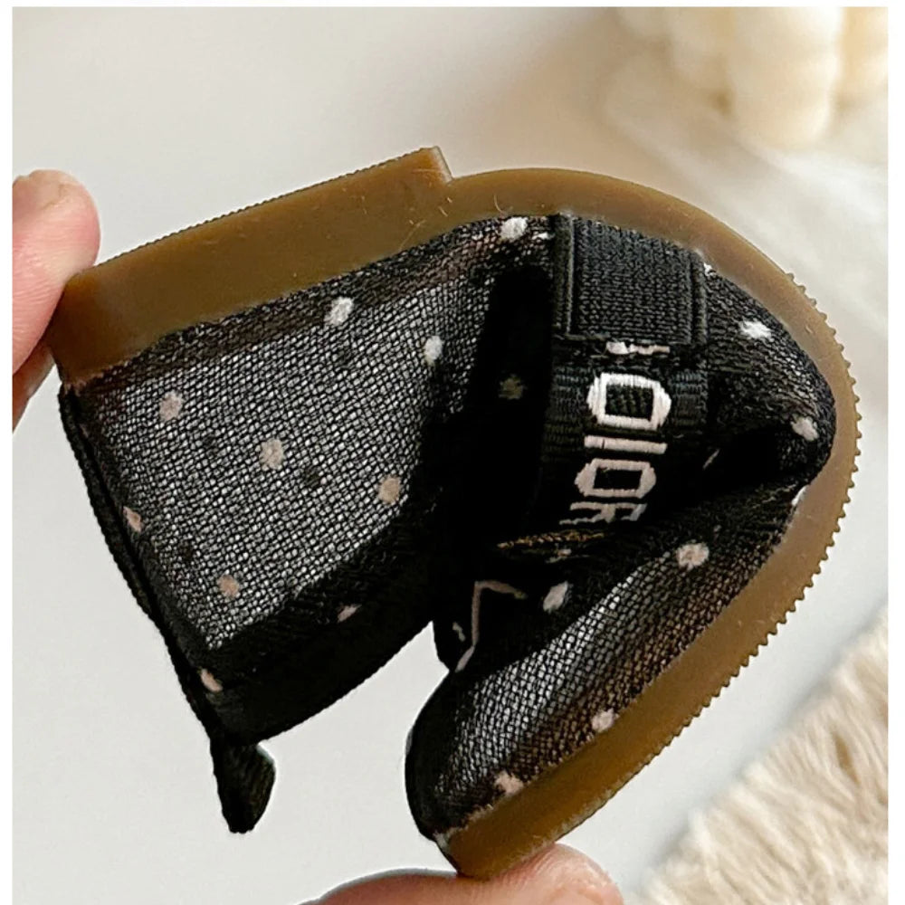 Girls'  Casual Shoes, Polka Dot Mesh Princess Cute Bow Spring Summer 2026 Suitable Toddlers, Medium Large Children Wedding Party