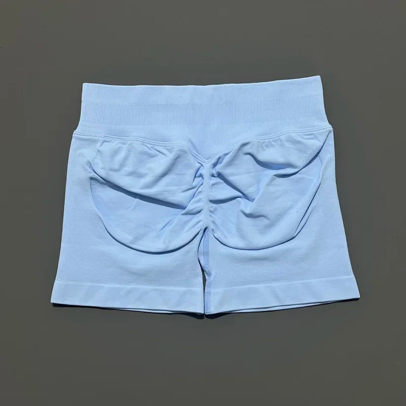 Women Gym Shorts High Waisted Yoga Shorts Fashionable and Sexy Running Fitness Pants Solid Color Yoga Leggings Training Shorts