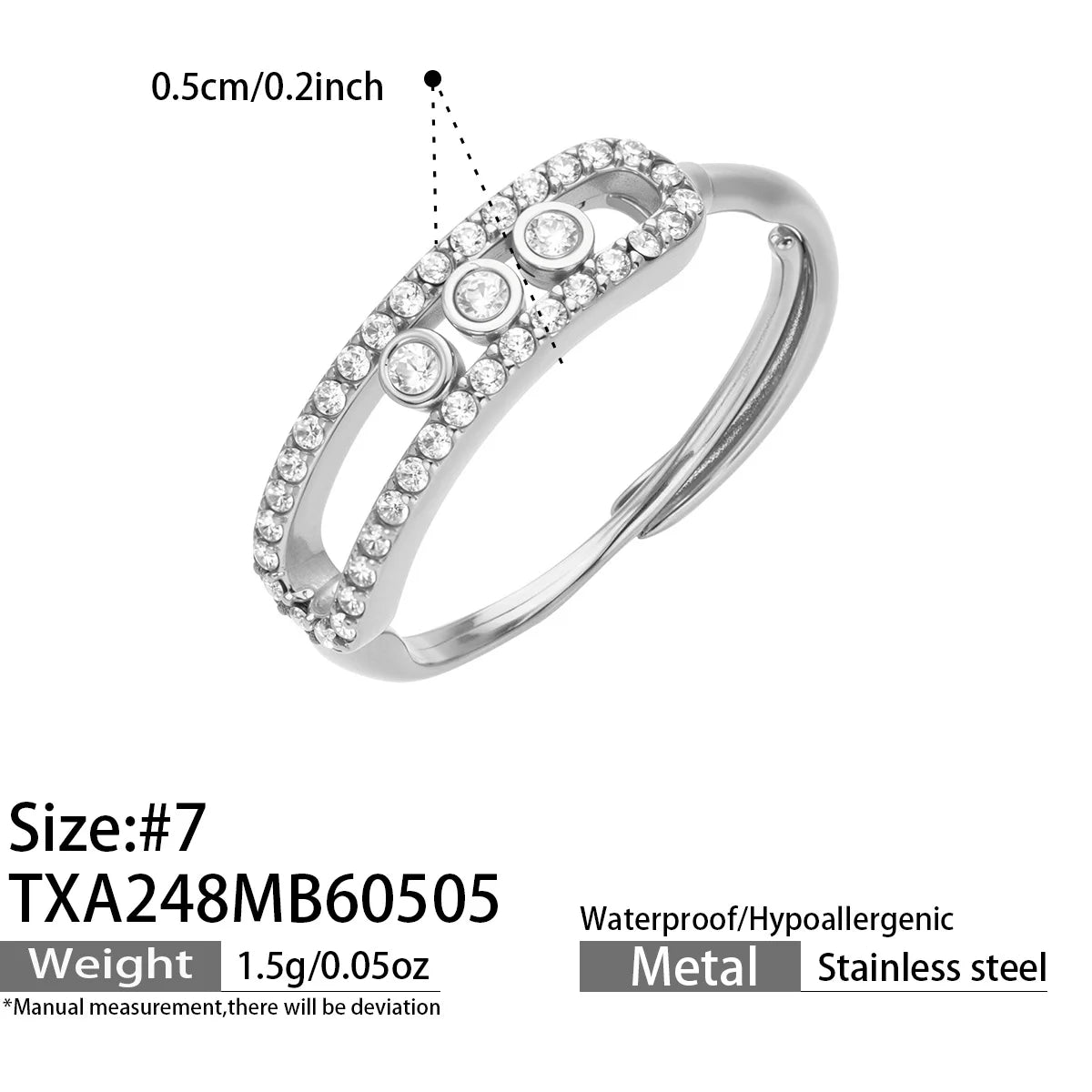 Shiny Zircon Pendant Necklaces Bracelets Rings 18k Gold Plated Stainless Stee Chain Necklace Bracelet Ring Jewelry Set for Women