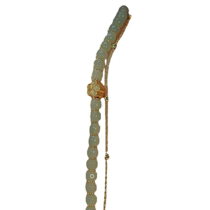 Lucky Hetian Jade Antique Bracelet Creative All-Match Auspicious Cute Female Temperamental Fashion Gifts Femme
