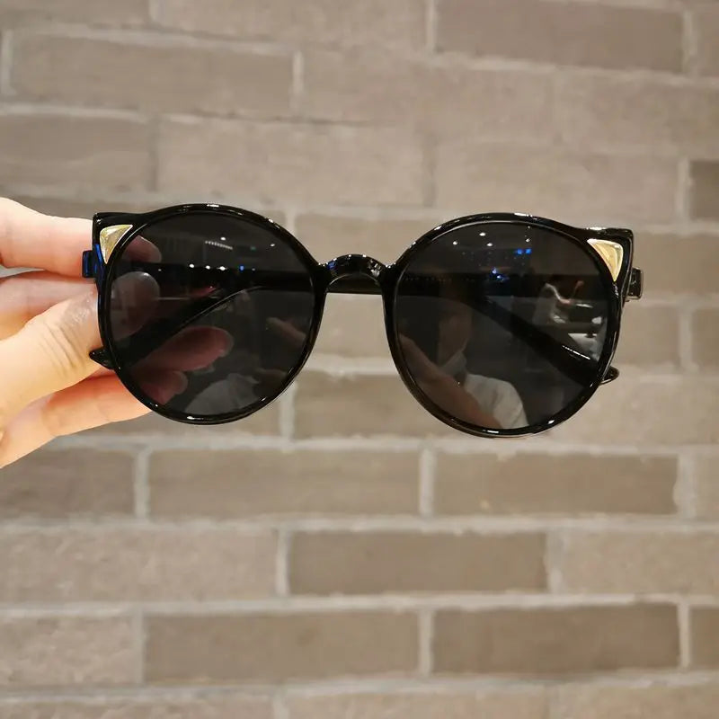 Girls Boys Cute Animal Cartoon Ears Sunglasses Outdoor Sun Protection Children Lovely Vintage Sunglasses Protection Classic Kids