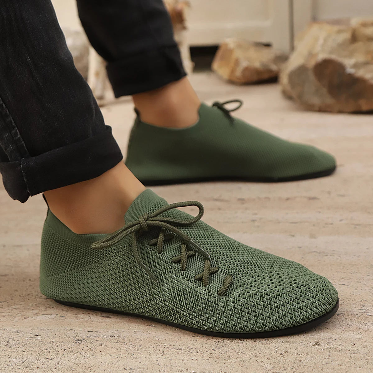 Thin Bottom Breathable Mesh Loafers Men Anti-Slip Driving Shoes Summer Casual Comfortable Walking Shoes Office Mens