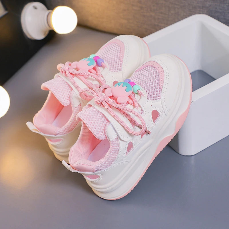 2026 Spring/Summer New Children's Sports Shoes Mesh Breathable Girls' Casual Shoes