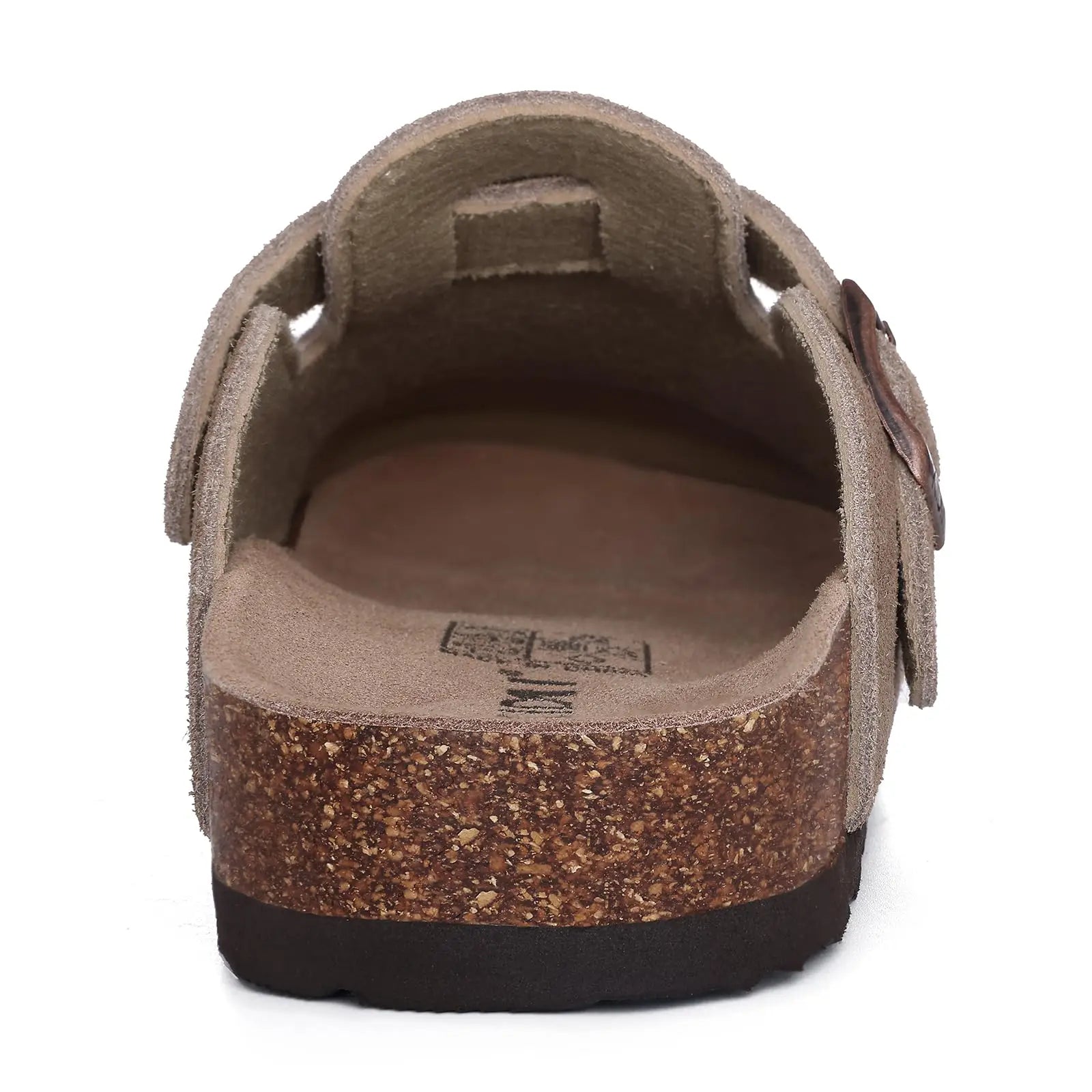 Litfun Classic Cork Clogs For Women Men Genuine Summer Clogs with Arch Support Cork Leather Home Mules Shoes Thick Beach Sandals