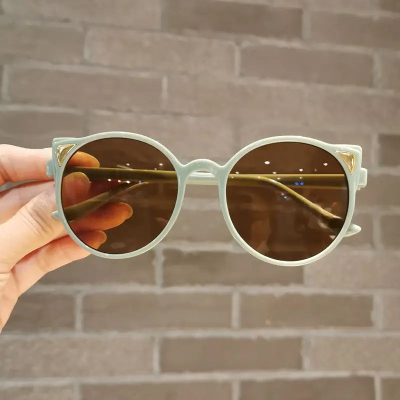 Girls Boys Cute Animal Cartoon Ears Sunglasses Outdoor Sun Protection Children Lovely Vintage Sunglasses Protection Classic Kids