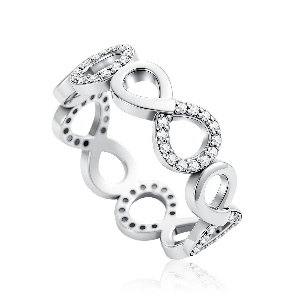 Hot Selling 925 Silver,Square,Bow,Flower,Playing Card Ring,Size 6 7 8 9,Suitable for European Women's Charm Luxury Jewelry Gifts