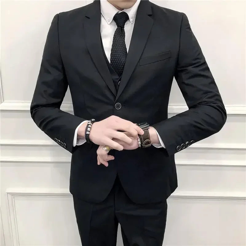 Suits Men's Fashionable Banquet Tailored Solid-color Dance Singer Trend Host Casual Wedding Banquet Dress Male Star Performance