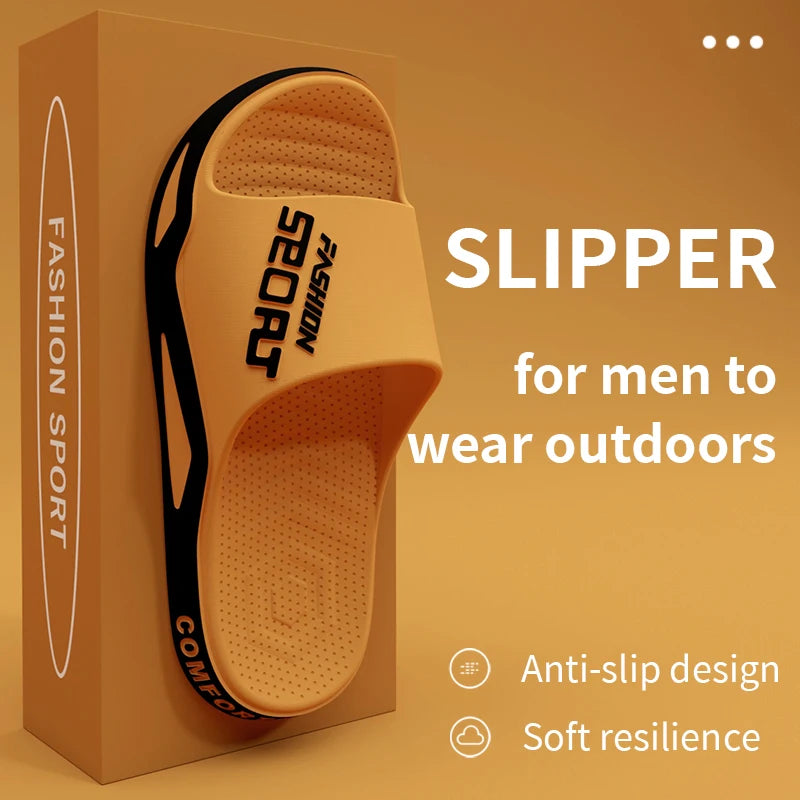High Quality Men's Summer Fashion Thick Sole Sandals,Viral Beach Pool Slides,Non-Slip Bathroom Slippers,Trendy Male Sports Shoes