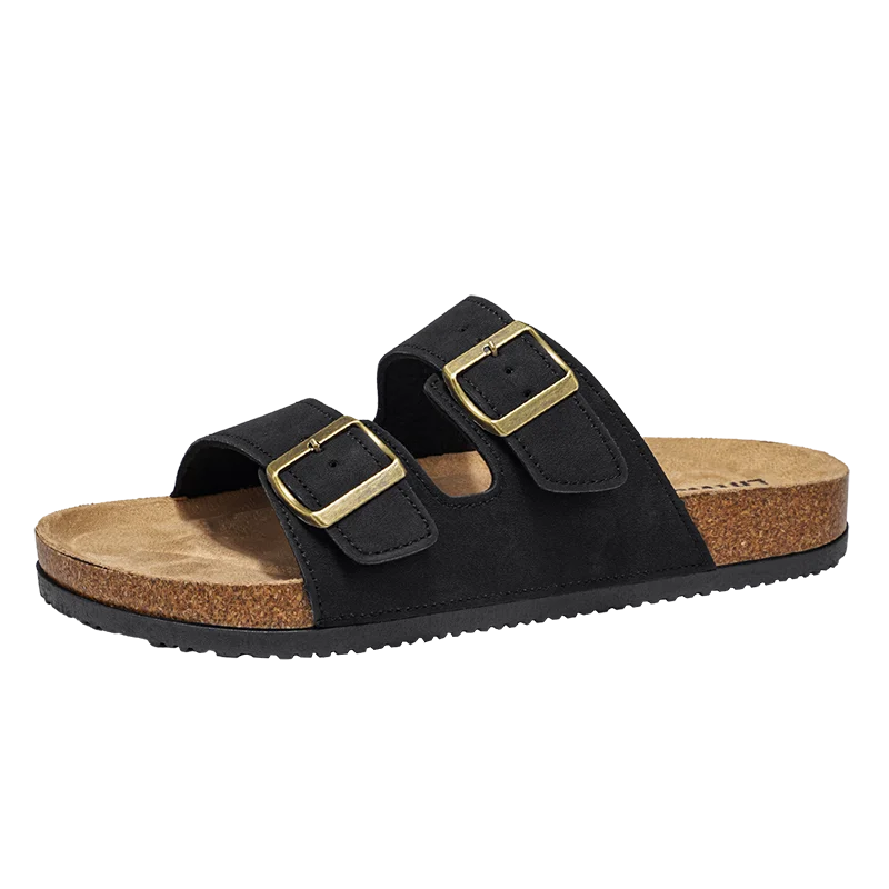 Men Clogs Fashion Shoes Outdoor Classic Cork Slide with Arch Support Beach Sandals Cork Suede Mules Slippers for Women Big Size