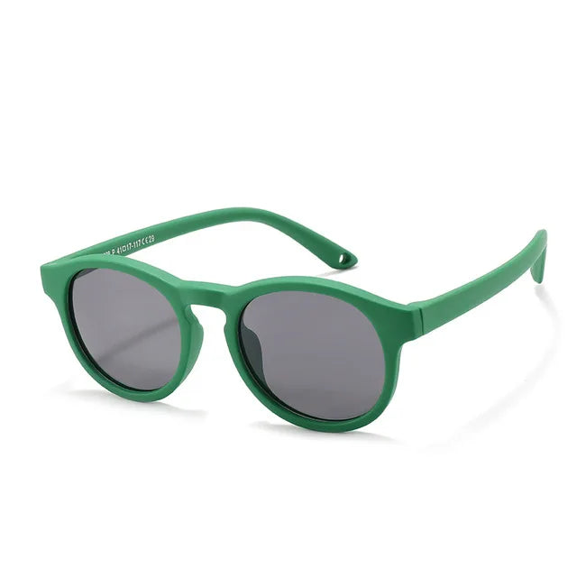 0-3 Years Newborn Fashion Baby's First Sunglasses with Strap Round Flexible UV400 Polarized Infant Silicone Sunglasses Accessory