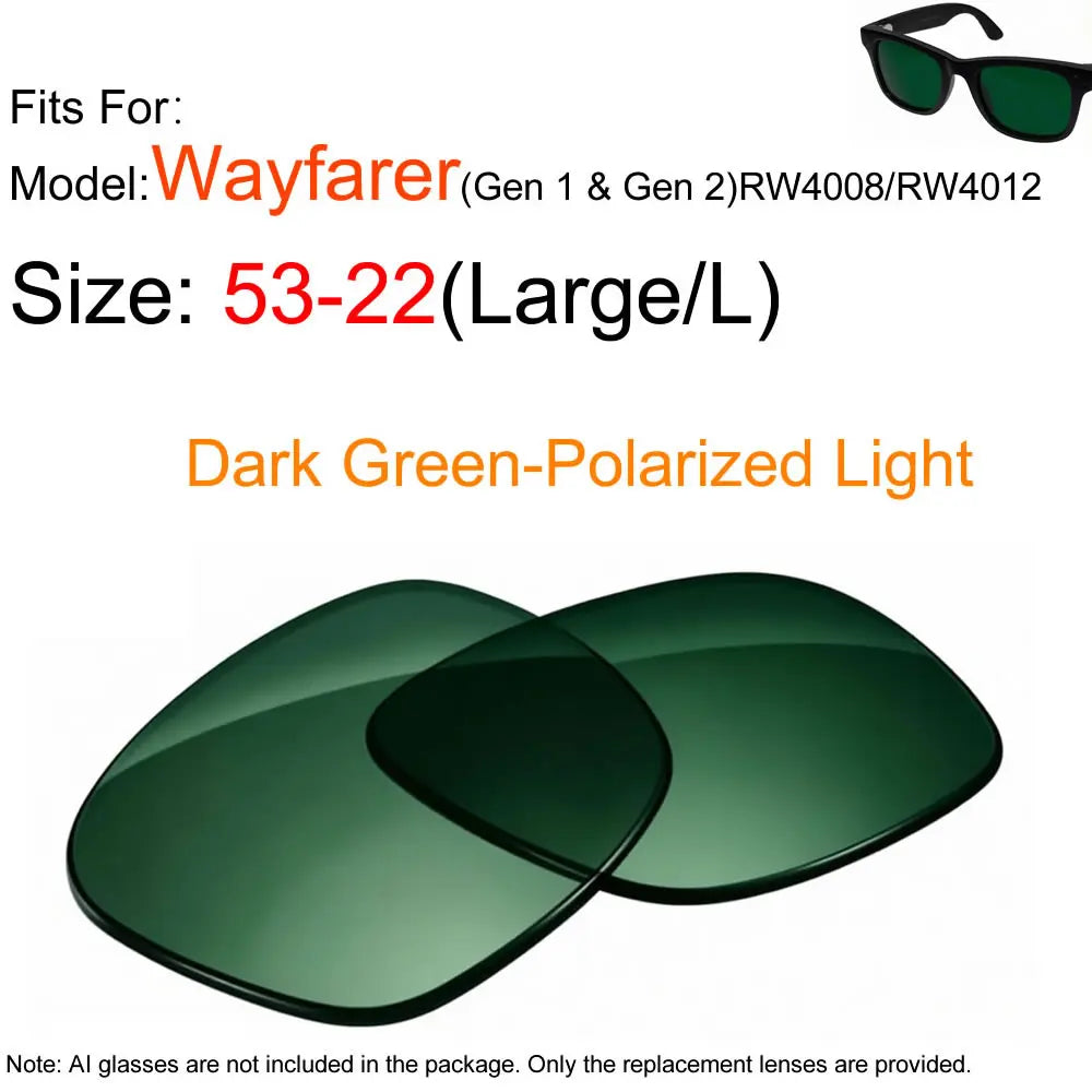 Photochromic for Ray Ban Meta Lens Replacement Transitions RW4006/4008/RW4012 Wayfarer Polarized Replacement Lenses Accessories