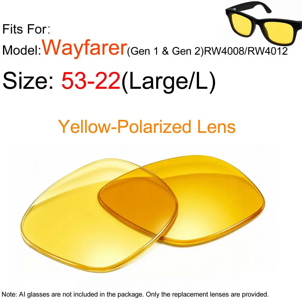 Photochromic for Ray Ban Meta Lens Replacement Transitions RW4006/4008/RW4012 Wayfarer Polarized Replacement Lenses Accessories