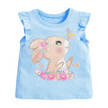 Little maven 2026 Cotton T-shirt Short Sleeves Summer Clothes with Little Bees Lovely for Baby Girls Kids 2 to 7 year