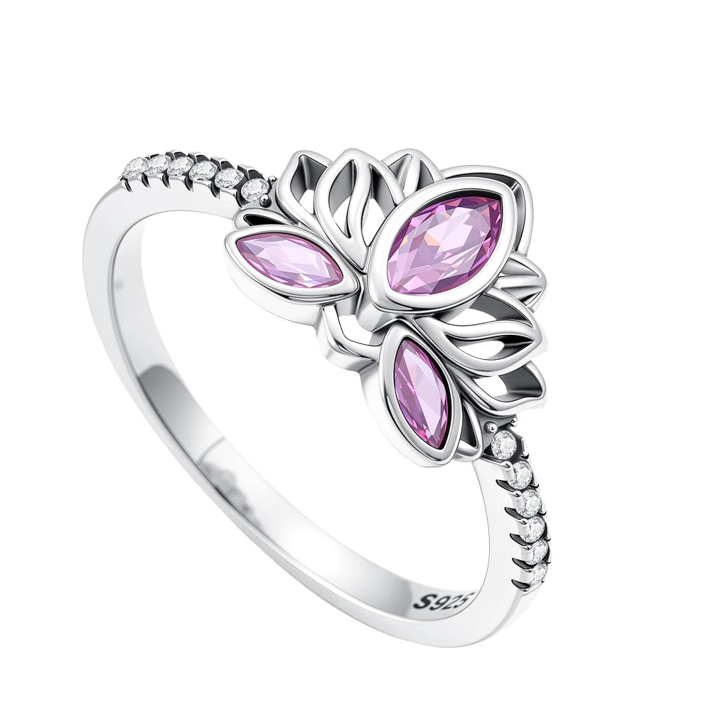 Hot Selling 925 Silver,Square,Bow,Flower,Playing Card Ring,Size 6 7 8 9,Suitable for European Women's Charm Luxury Jewelry Gifts