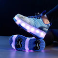 Children's Roller Skates Sports Inline Skating Shoes Boys And Girls Breathable Wheel Shoes Summer Lighting Four-Wheel Gliding...