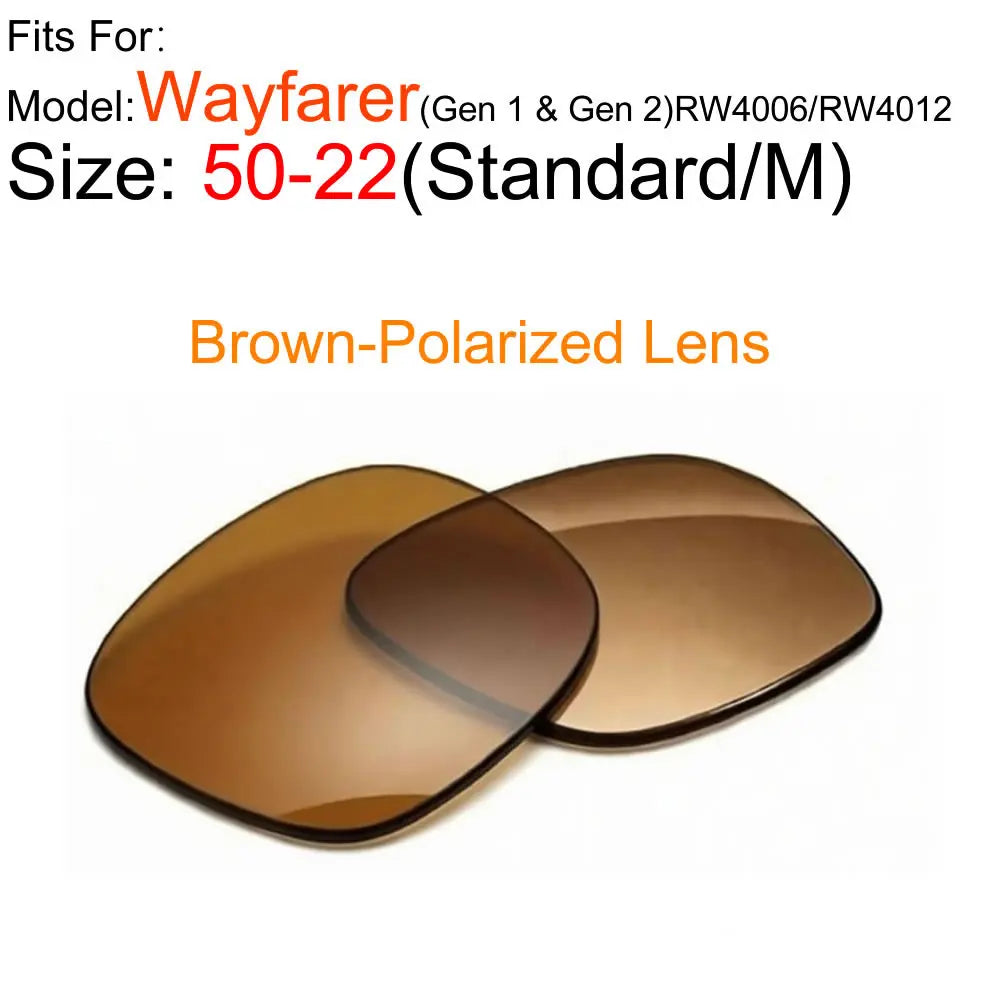 Photochromic &Polarized Replacement Sunglasses Lenses for Ray-Ban Meta Wayfarer RW4006 RW4008 4012 Gen1/2 AR Glasses Accessories