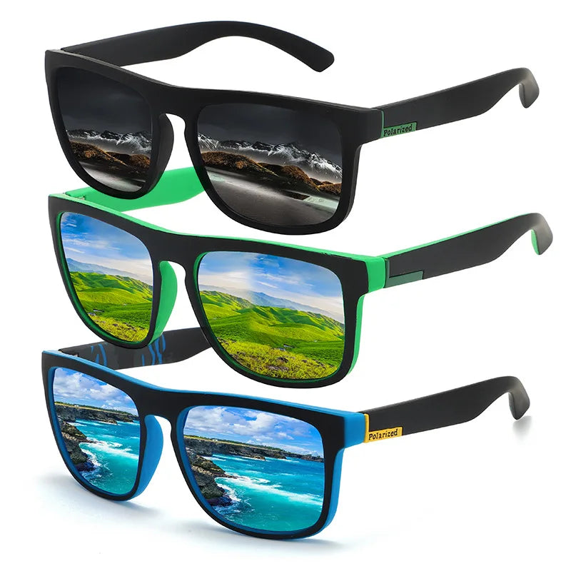 COOLMEN Men's Square Polarized Sunglasses Yellow Lens Anti-Glare Night Vision UV400 Eyewear for Driving 888