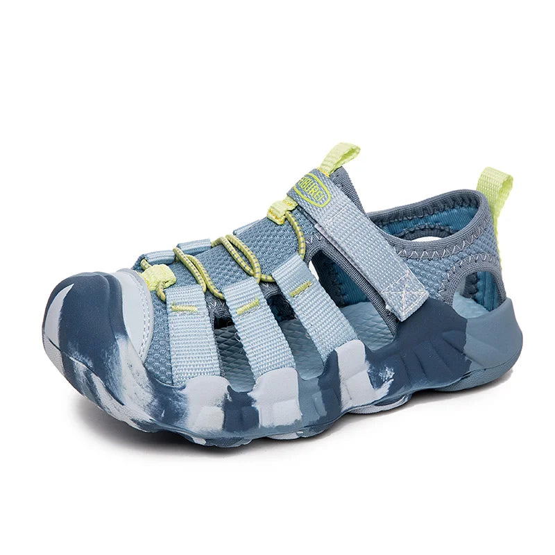 Trend Sandals Non Slip Comfortable Hiking Sneakers Children's Hollow Outdoor Beach Shoes Summer New Mesh Breathable Fashion
