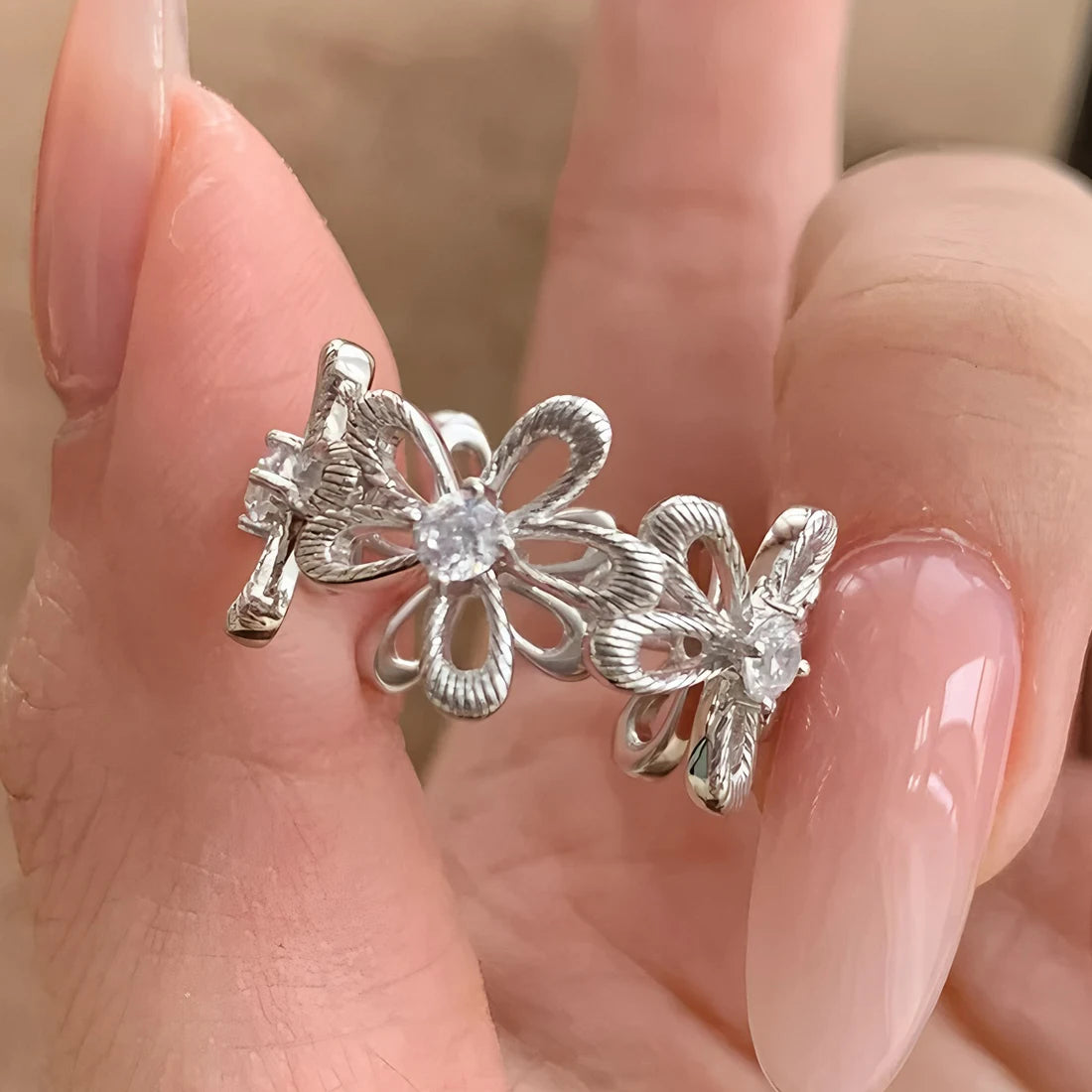 VENTFILLE 925 Sterling Silve Green Crystal Geometry Ring Square Retro Sweet Jewelry Birthday Gift Dropshipping