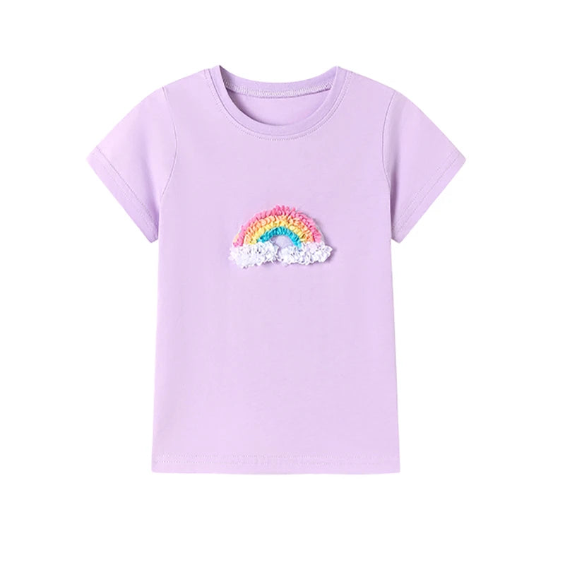 Little maven 2026 Cotton T-shirt Short Sleeves Summer Clothes with Little Bees Lovely for Baby Girls Kids 2 to 7 year