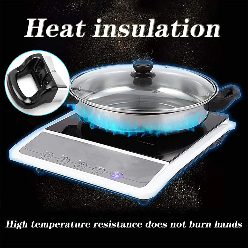 1/2Pcs 2 Hole Replacement Pot Handle Pressure Pan Handles Ear Metal Pot Handle Saucepan Short Side Handle for Kitchen Cooker