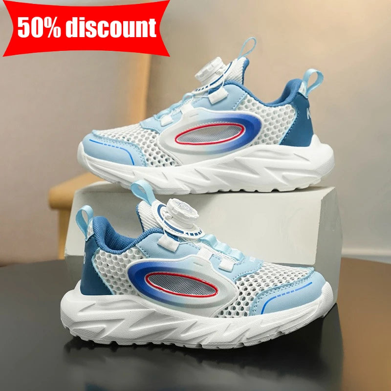 Childrens Sports Shoes Summer Hollow Comfortable Jogging Tennis Shoes School Sports Anti Slip Rebound Soft Soled Casual Shoes