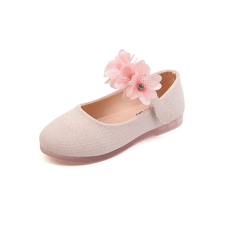 Summer New Kids Baby Shoes Girl Small Leather Fashion Shoes Children's Wedding Party Princess Sandal Soft Soled Bottom Flat Shoe