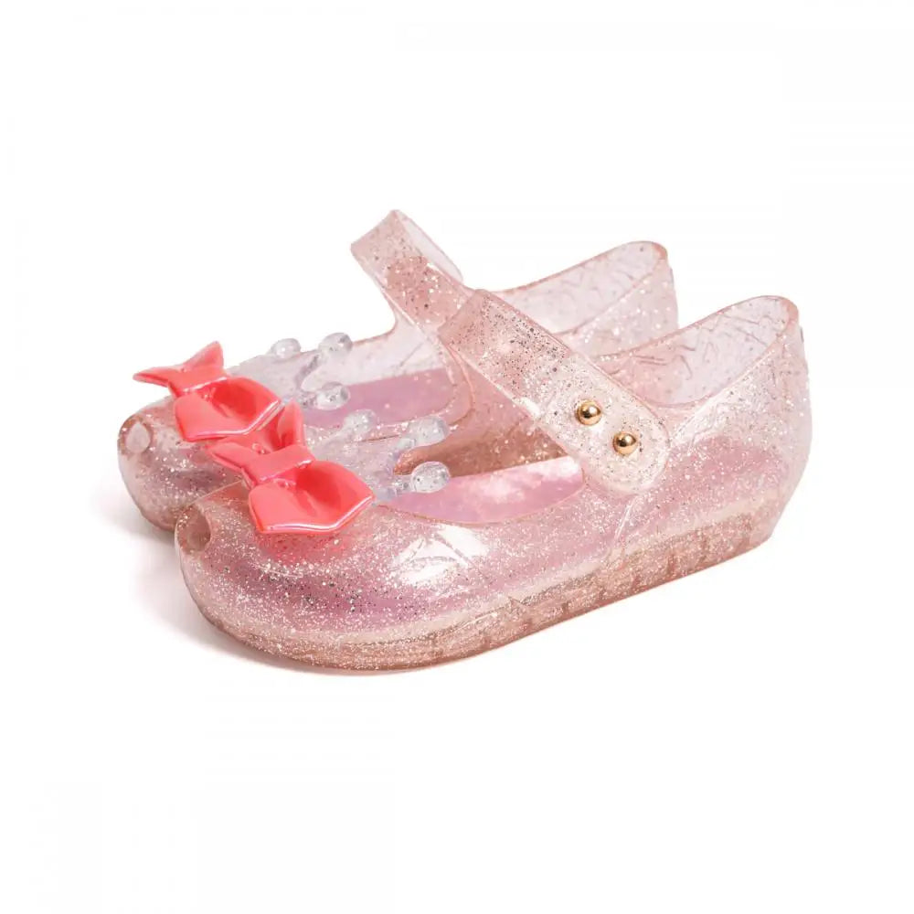 New Children's Garden Shoes Pure Color Bright Bow Sandals Fashion Comfortable Waterproof Non-slip Cute Kids Shoes Summer