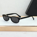 LOWRIDER Oval Sunglasses Thick Acetate Frame UV400 American Vintage Style Fashion Eyewear for Men Women with Case