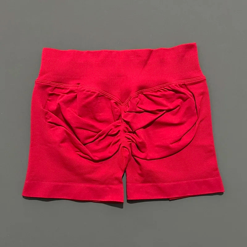 Women Gym Shorts High Waisted Yoga Shorts Fashionable and Sexy Running Fitness Pants Solid Color Yoga Leggings Training Shorts