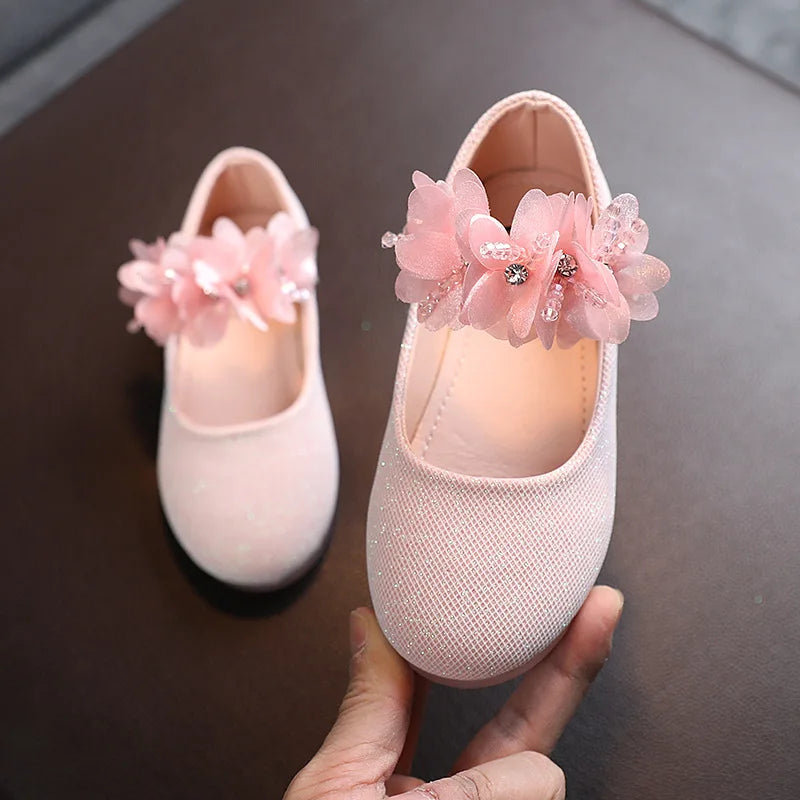 Summer New Kids Baby Shoes Girl Small Leather Fashion Shoes Children's Wedding Party Princess Sandal Soft Soled Bottom Flat Shoe