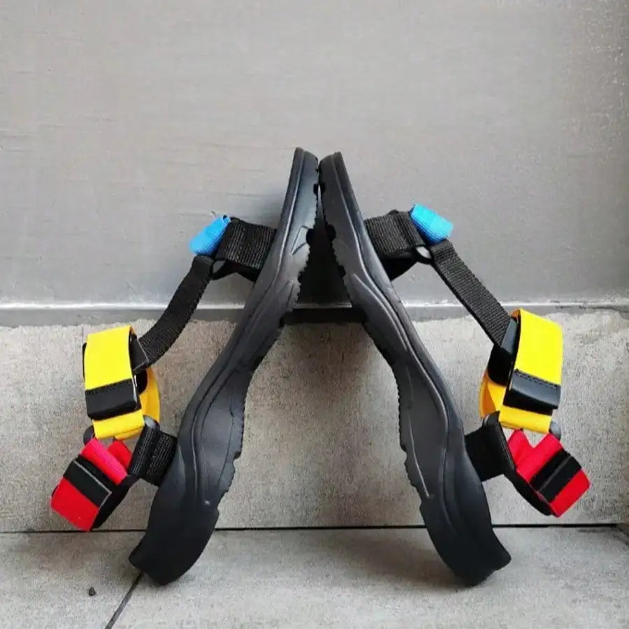 Spring and Summer Unisex Adjustable Velcro Sandals, Casual, Trendy, Lightweight, Breathable, Suitable for Outdoor Commuting and Vacation
