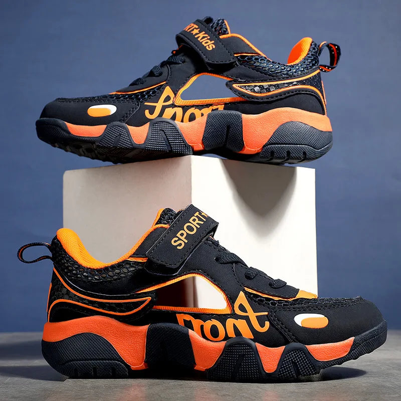 Breathable Mesh Children's Sports Shoes Hollow Outdoor Stream Tracing Men's Summer New Style Running Shoes for Kids