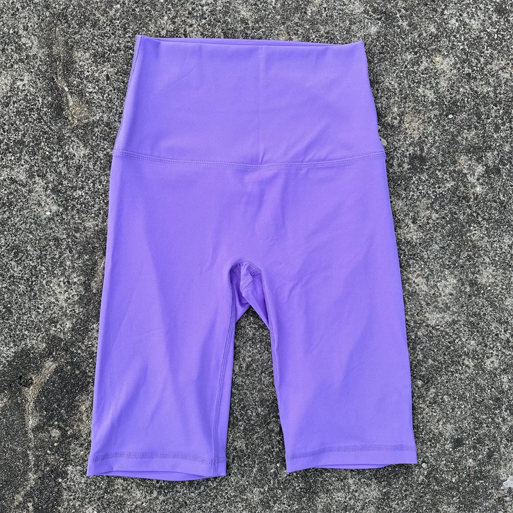 Solid Color Soft Athletic Cycling High Waist Yoga Short Leg Women Fitness Sports Short Comprehensive Training Jog Squat Proof