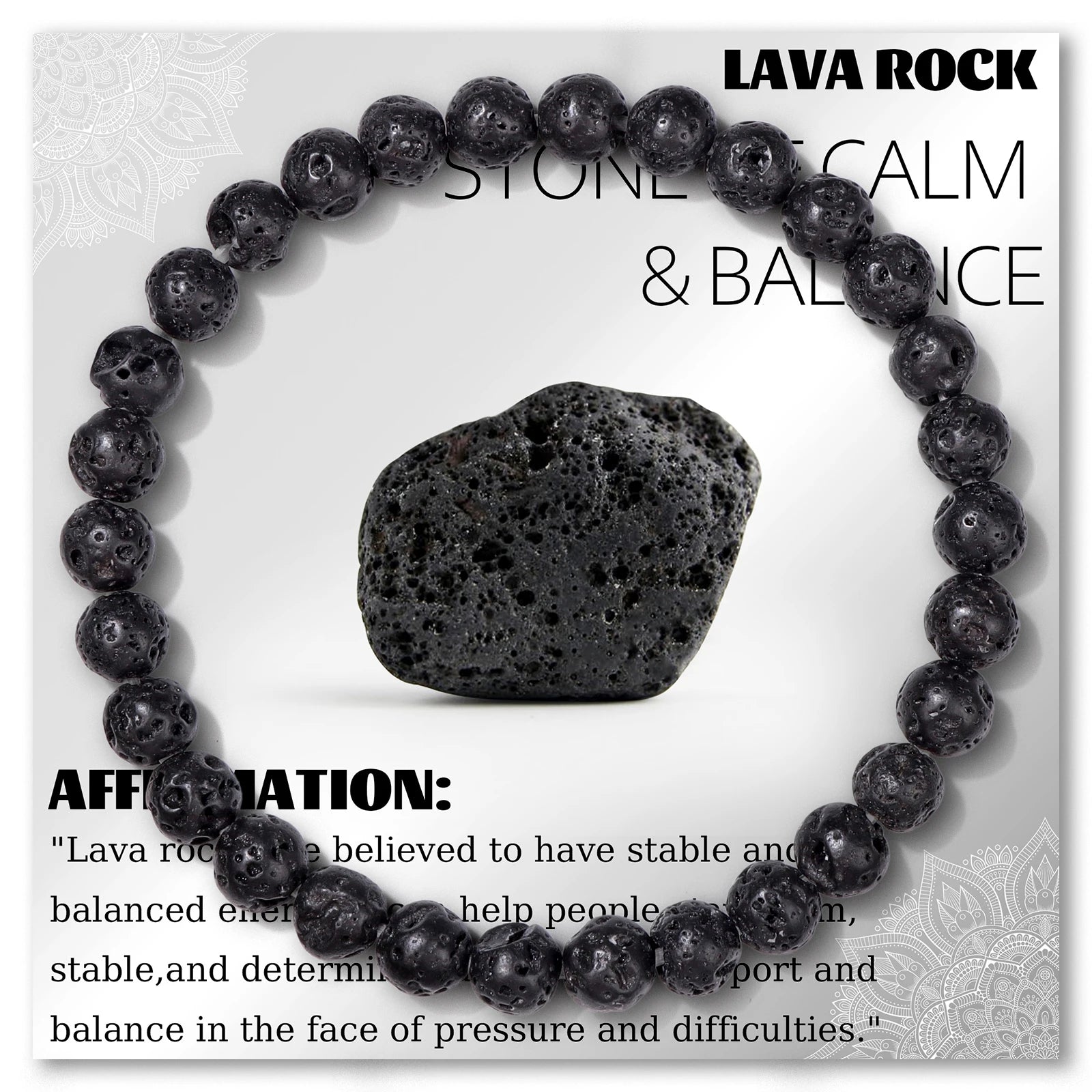 Natural Garnet Stone Bracelet 4 6 8mm Round Beaded Bracelets Healing Reiki Spiritual Gems Bracelet with Card for Women Men