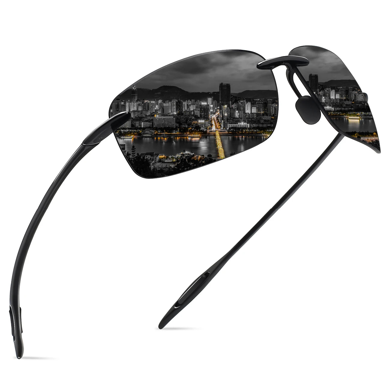 MAXJULI Polarized Sunglasses Women&Men Designer Fashion Driving Sports Rimless（MJ8009）