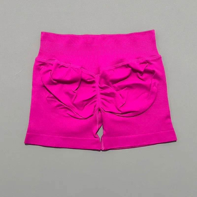 Women Gym Shorts High Waisted Yoga Shorts Fashionable and Sexy Running Fitness Pants Solid Color Yoga Leggings Training Shorts