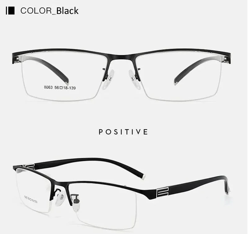 Anti Blue Light Blocking Half Frame Eyeglasses for Woman Man Business Progressive Multifocal Reading Glasses Presbyopia eyewear