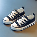 2023 New Children's Canvas Shoes Boy's Girls Small White Magic Stickers Student Baby Board Shoes Summer Rubber Outsole