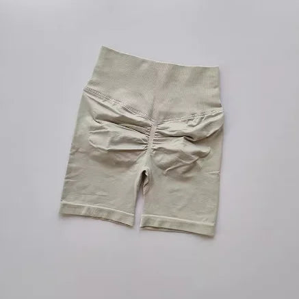 Women Yoga Shorts High Waist Sport Shorts Hip Push Up Soft Fitness Quick Dry Running Shorts Tummy Control Workout Gym Shorts