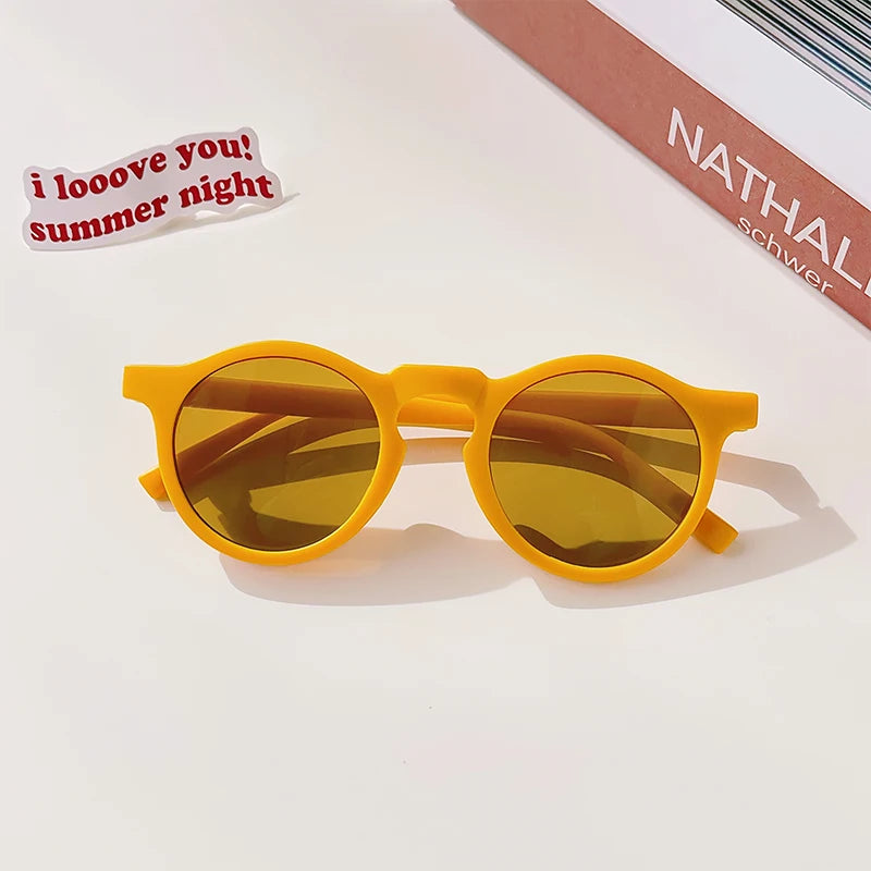 New Boys Girls Double Leopard Round Outdoor Children Sun Protection Sunglasses Kids Colors Protect Eyes Baby UV400 Sunglasses