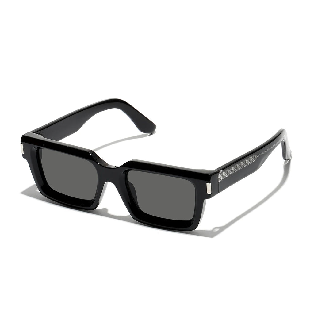 Ruiao 2026 retro black designer sunglasses vintage for women luxury square rectangular man UV400 Propionate insert pin eyewear