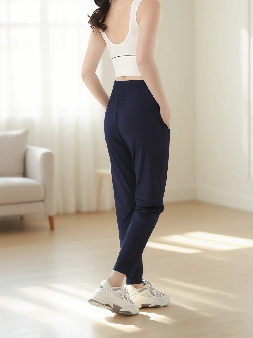 Women's Ice Silky Jogger Pants Breathable Lightweight with Drawstring Waist & Side Pockets for Outdoor Activities Casual Pants