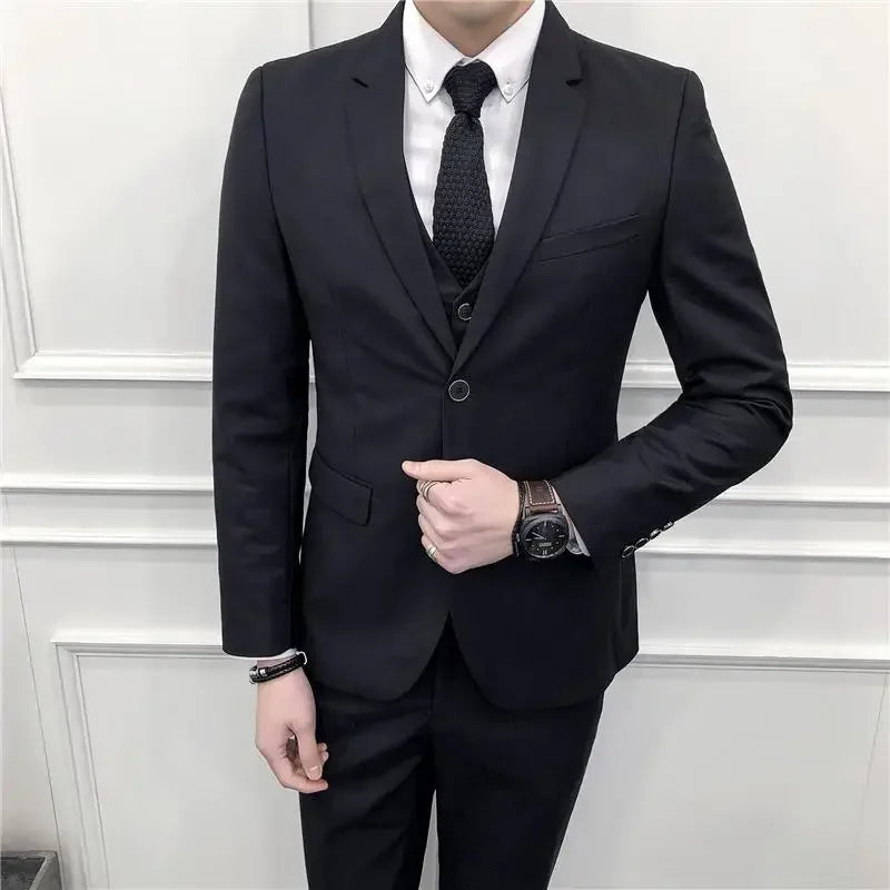 Suits Men's Fashionable Banquet Tailored Solid-color Dance Singer Trend Host Casual Wedding Banquet Dress Male Star Performance