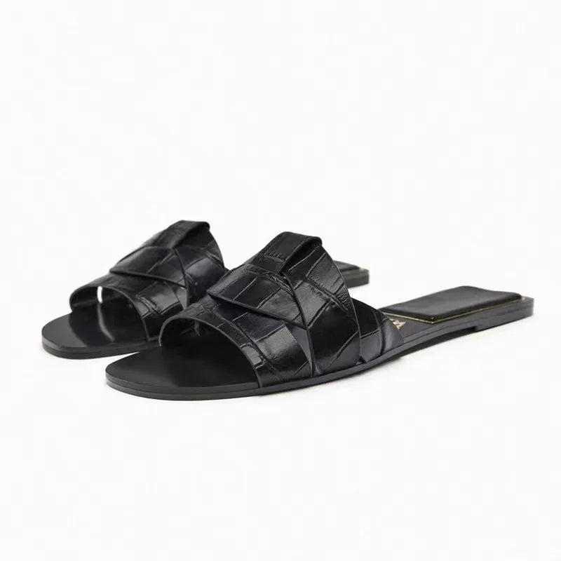 Summer Women Slippers Fashion Outdoor Casual Breathable Flat T-shape Soft Comfortable Heels Shoes Open Toe Sandals Slides Women