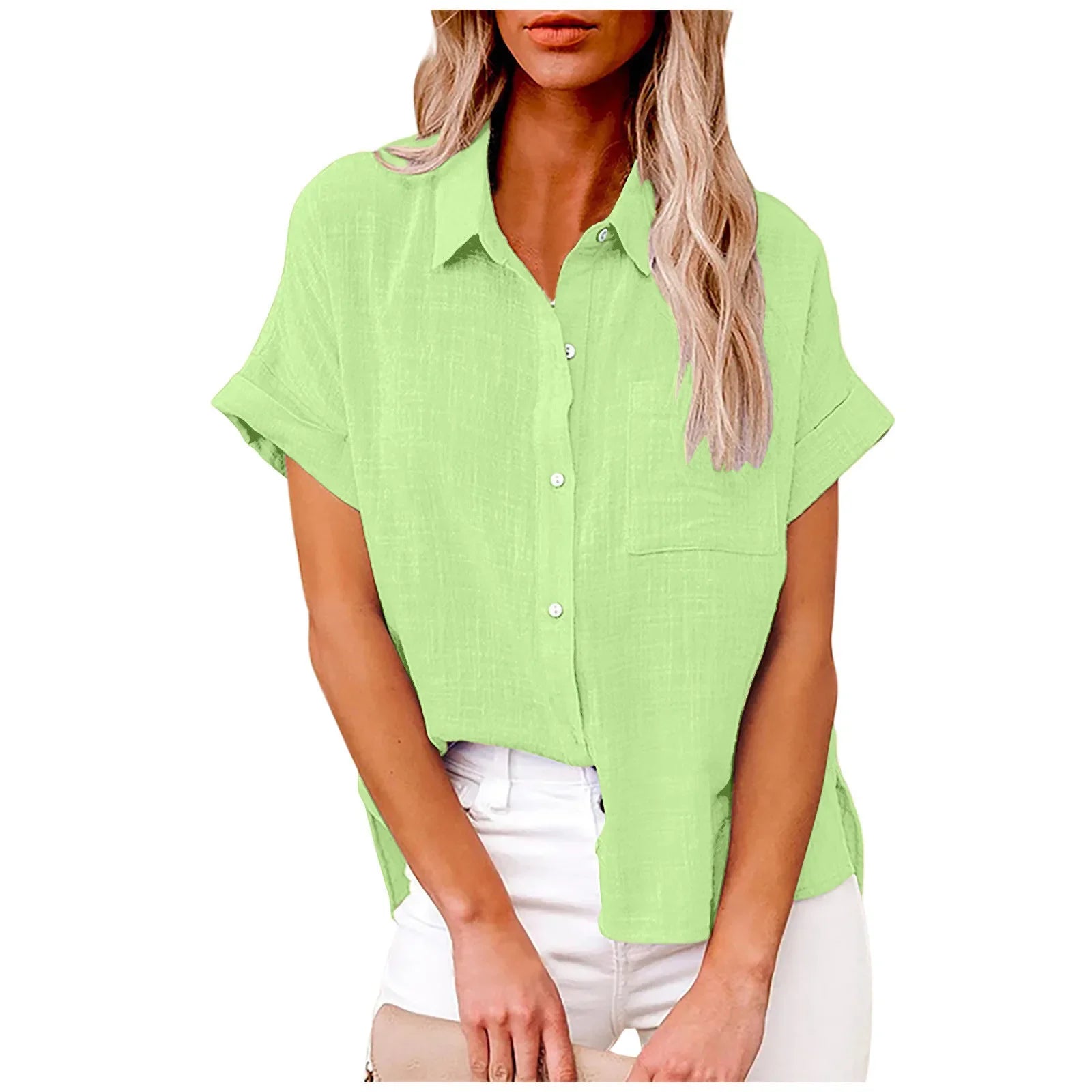 Short Sleeve Tops Tee Women Blusas Summer Loose Ladies T-Shirts Cotton Linen Blouse Woman Clothing Casual T Shirt Camisas Mujer