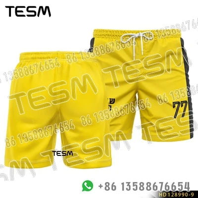 TESM Men Women Breathable Sports T-Shirt Shorts 3D Printed Number Short Sleeve Training Top Loose Streetwear Trendy Tee S-6XL