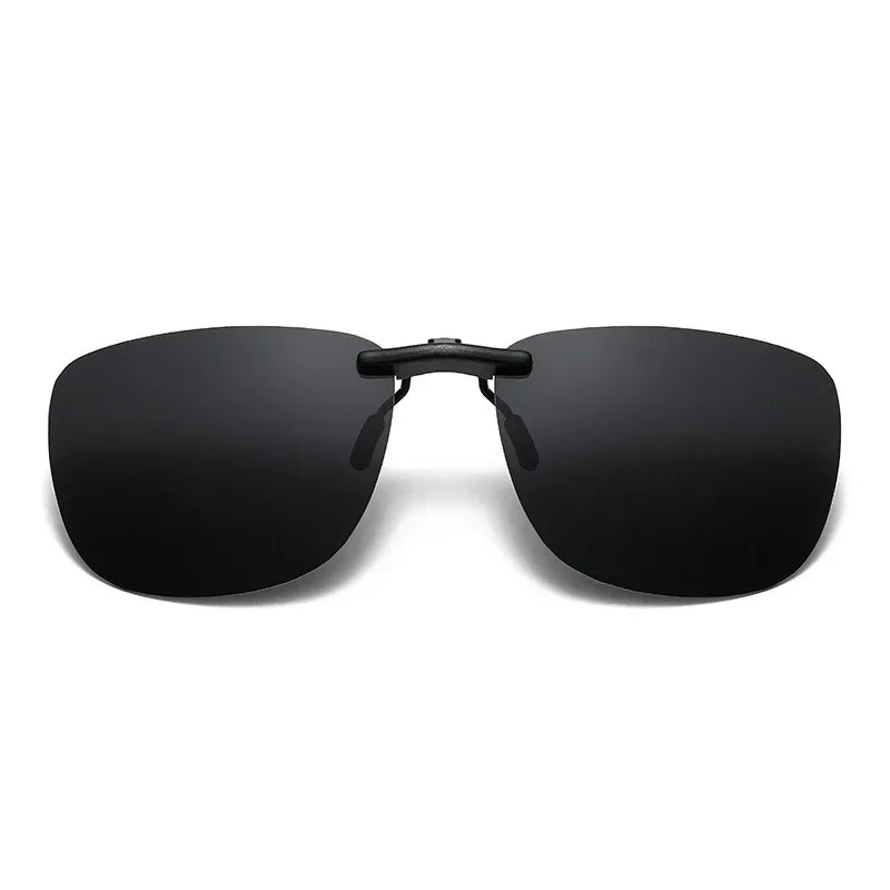 Night Vision Driving Men Goggles Clips UV400 Anti Glare Vintage Glasses Polarized Fishing Square Clip on Sunglasses Men Women