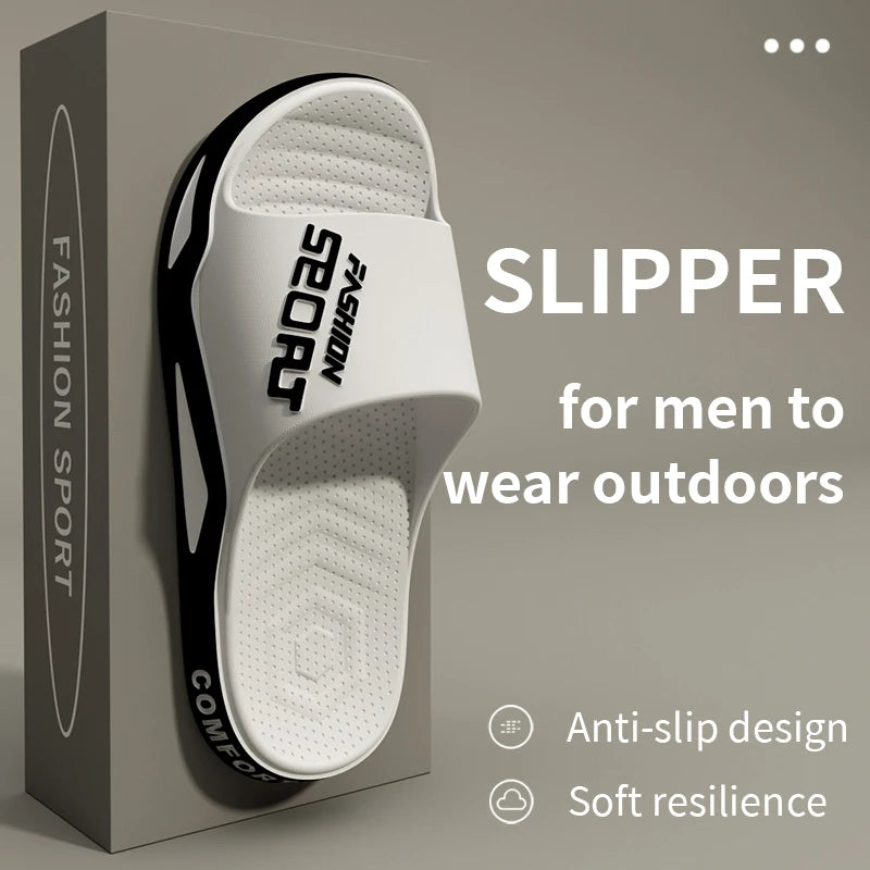 High Quality Men's Summer Fashion Thick Sole Sandals,Viral Beach Pool Slides,Non-Slip Bathroom Slippers,Trendy Male Sports Shoes