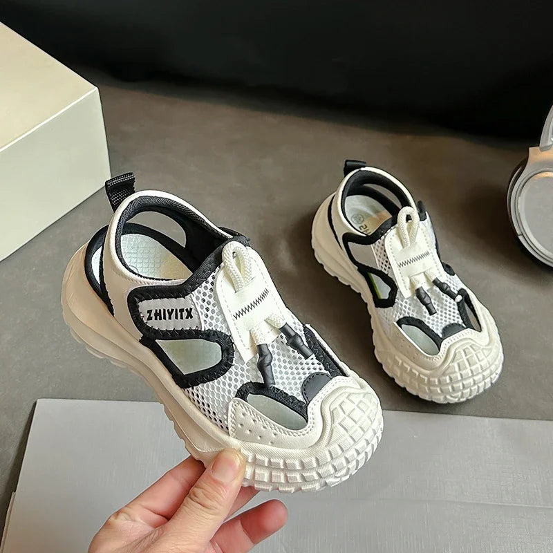 2025 Summer Children Casual Sandals for Girls Boy New Fashion Korean Style Soft Sole Anti-slippery Versatile Chic Sports Sandals